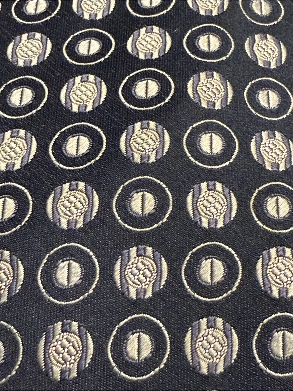 Balmain Paris Blue Silk Geometric Medallion Designer Tie Made In Italy